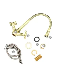 Смеситель для раковины Gappo G4089-6 золото